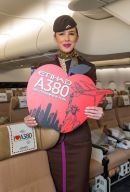 الاتحاد للطيران تحتفل بإطلاق طائراتها الايرباص A380 إلى نيويورك